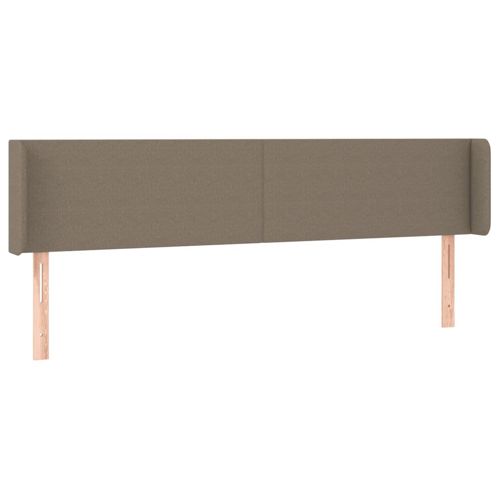 vidaXL Cabecero con LED de tela gris taupe 163x16x78/88 cm