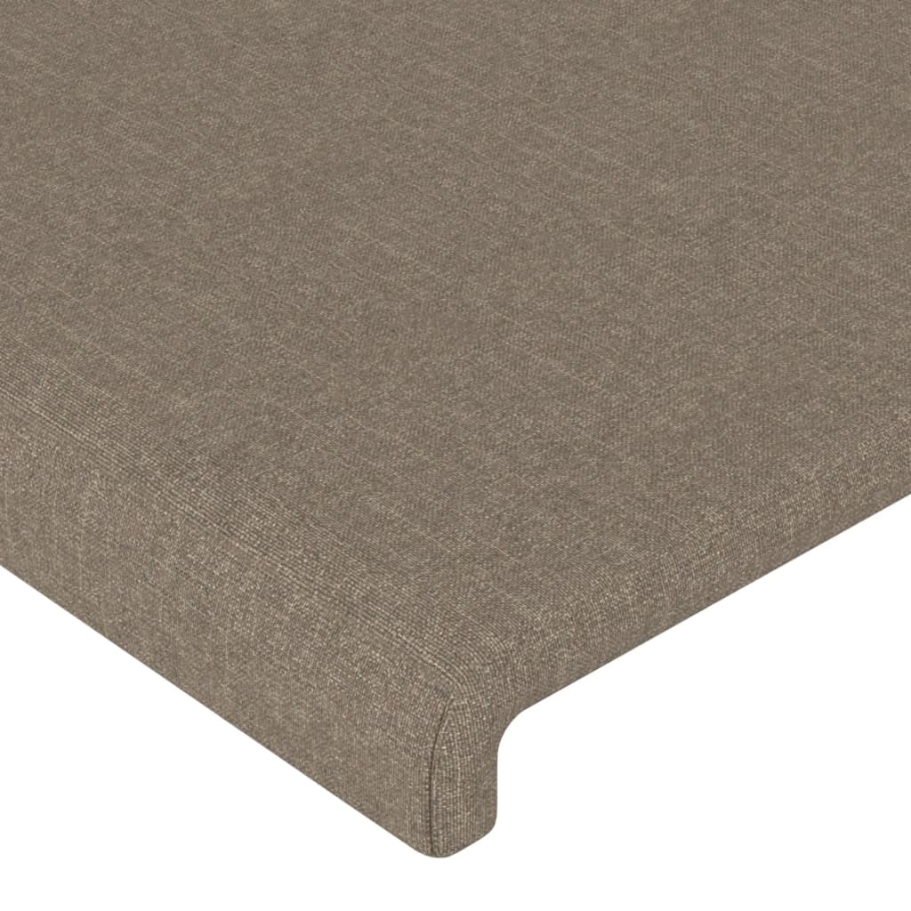 vidaXL Cabecero con LED de tela gris taupe 163x16x78/88 cm