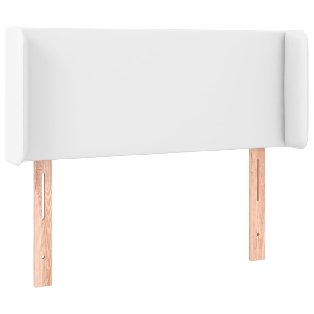 vidaXL Cabecero con LED cuero sintético blanco 83x16x78/88 cm