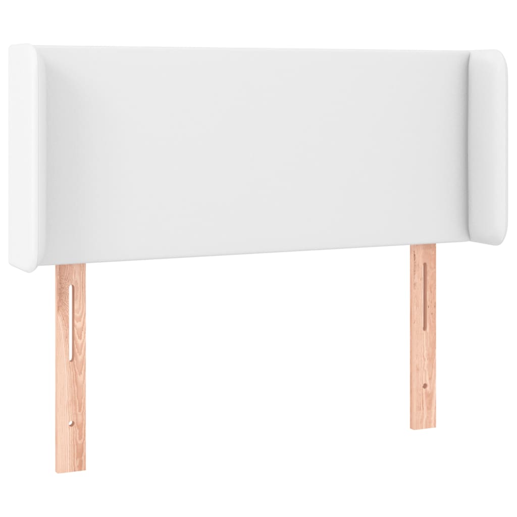 vidaXL Cabecero con LED cuero sintético blanco 103x16x78/88 cm