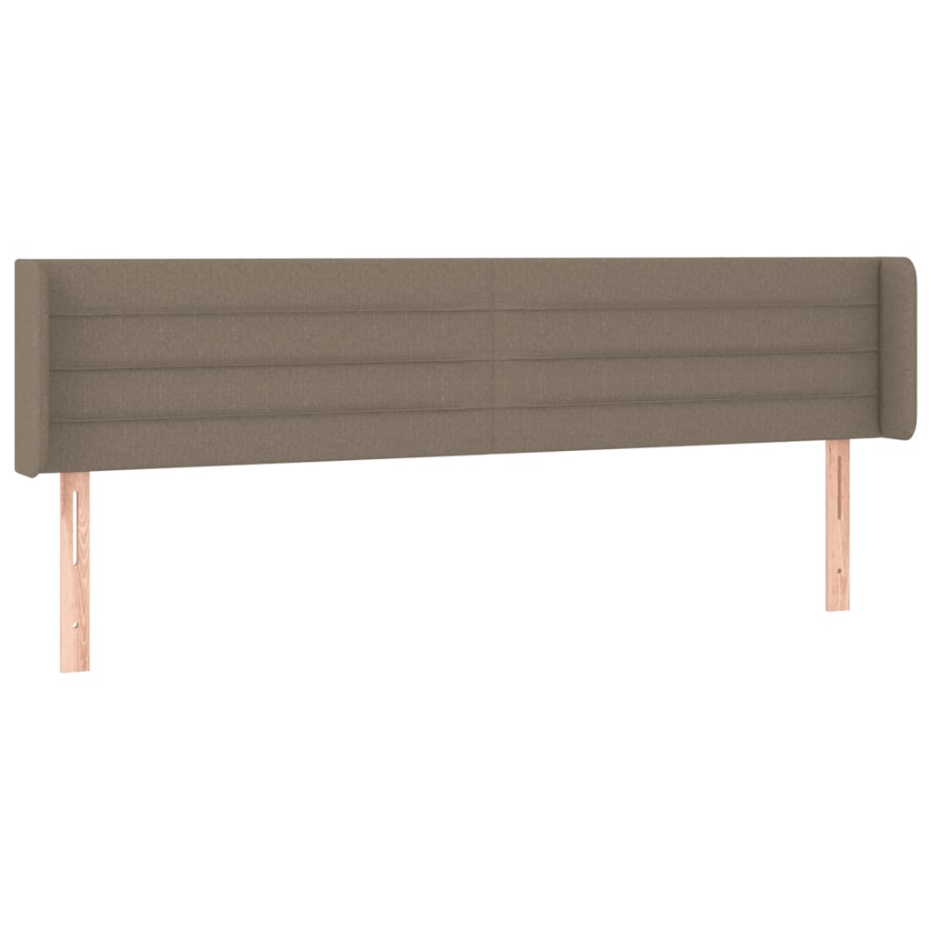 vidaXL Cabecero con LED de tela gris taupe 183x16x78/88 cm