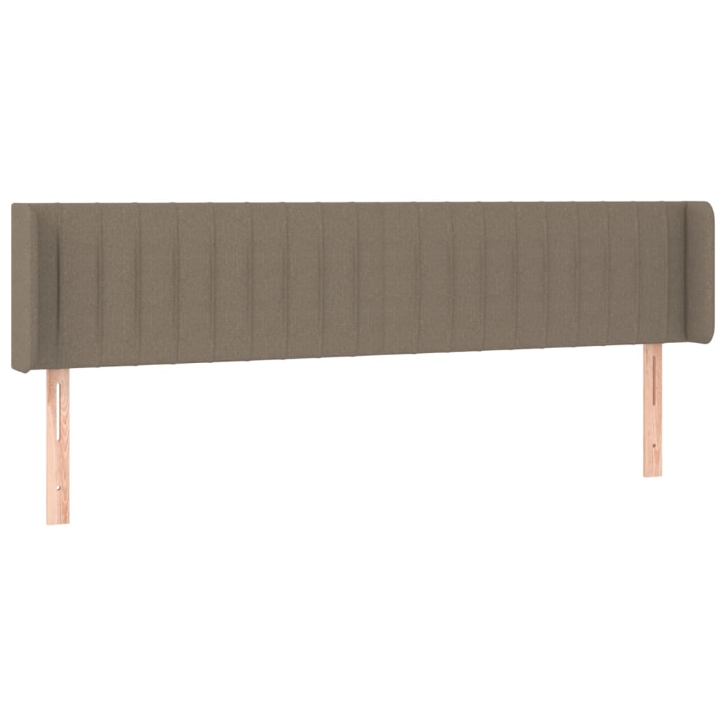 vidaXL Cabecero con LED de tela gris taupe 183x16x78/88 cm