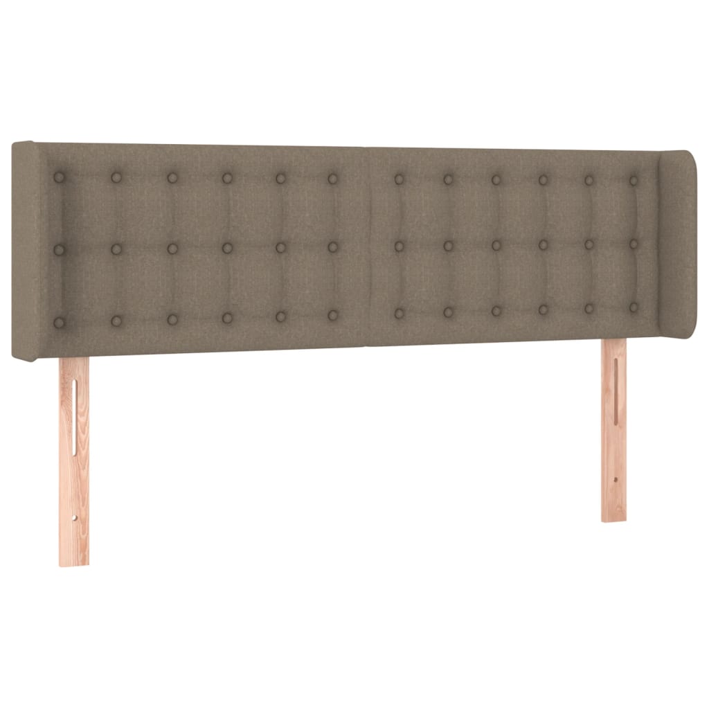 vidaXL Cabecero con LED de tela gris taupe 147x16x78/88 cm