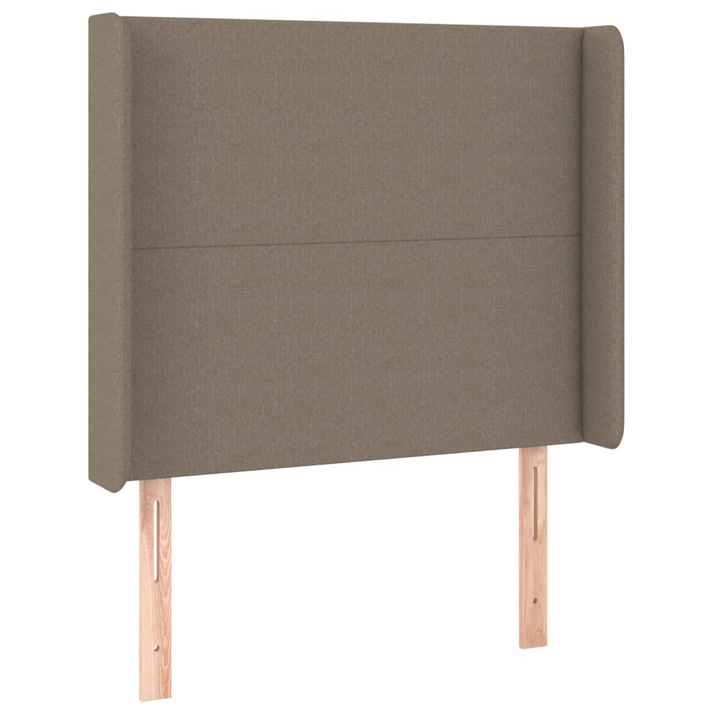 vidaXL Cabecero con LED de tela gris taupe 93x16x118/128 cm