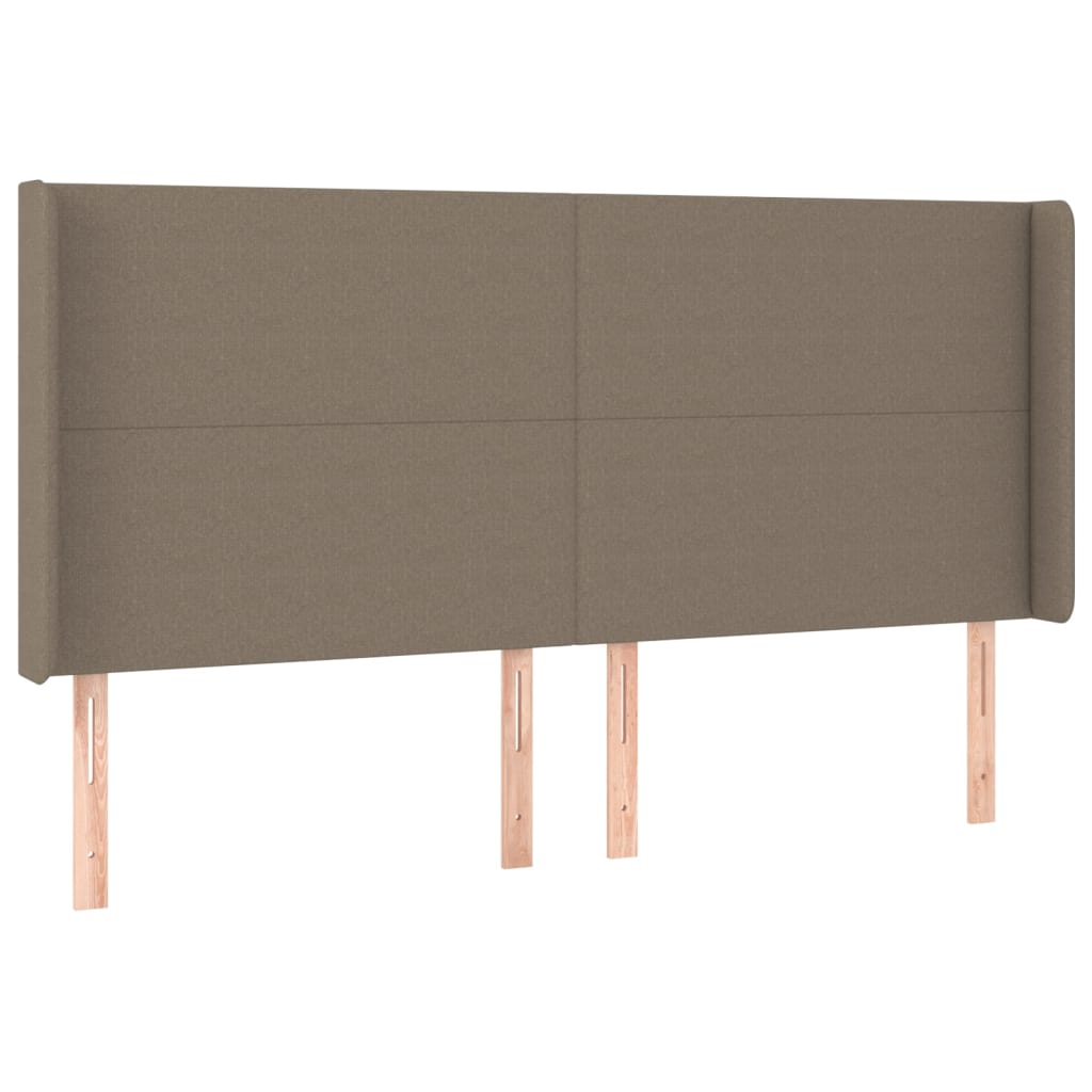 vidaXL Cabecero con LED de tela gris taupe 203x16x118/128 cm