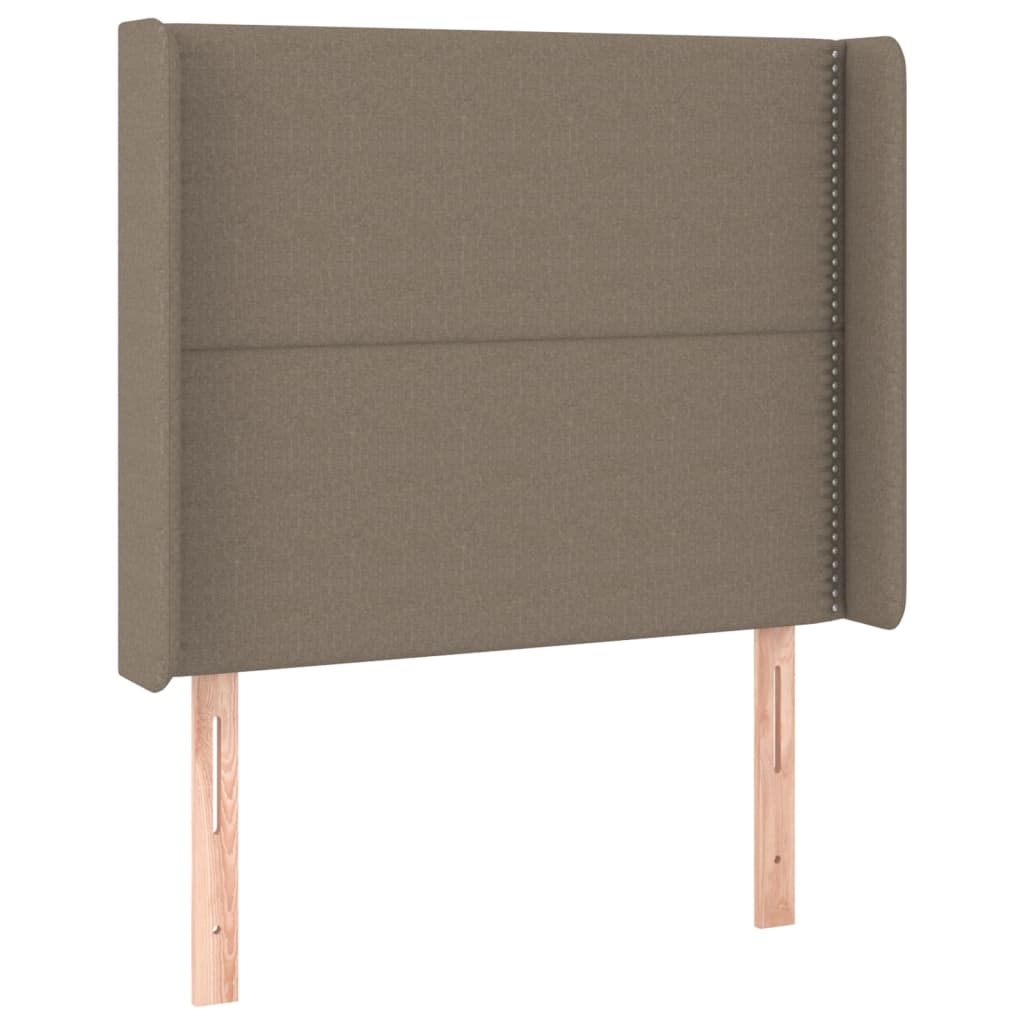 vidaXL Cabecero con LED de tela gris taupe 83x16x118/128 cm