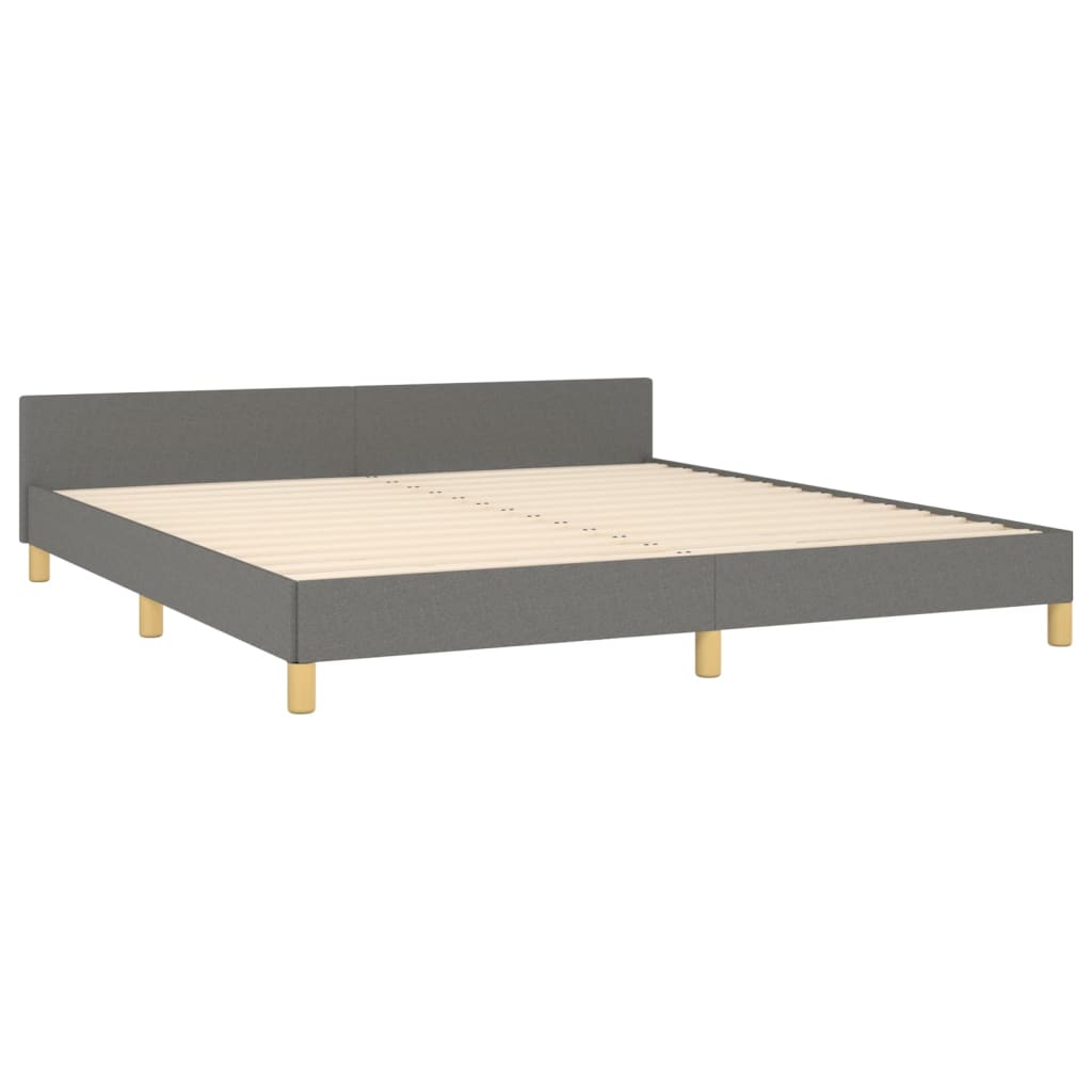 vidaXL Cama sin colchón de tela gris oscuro 160x200 cm