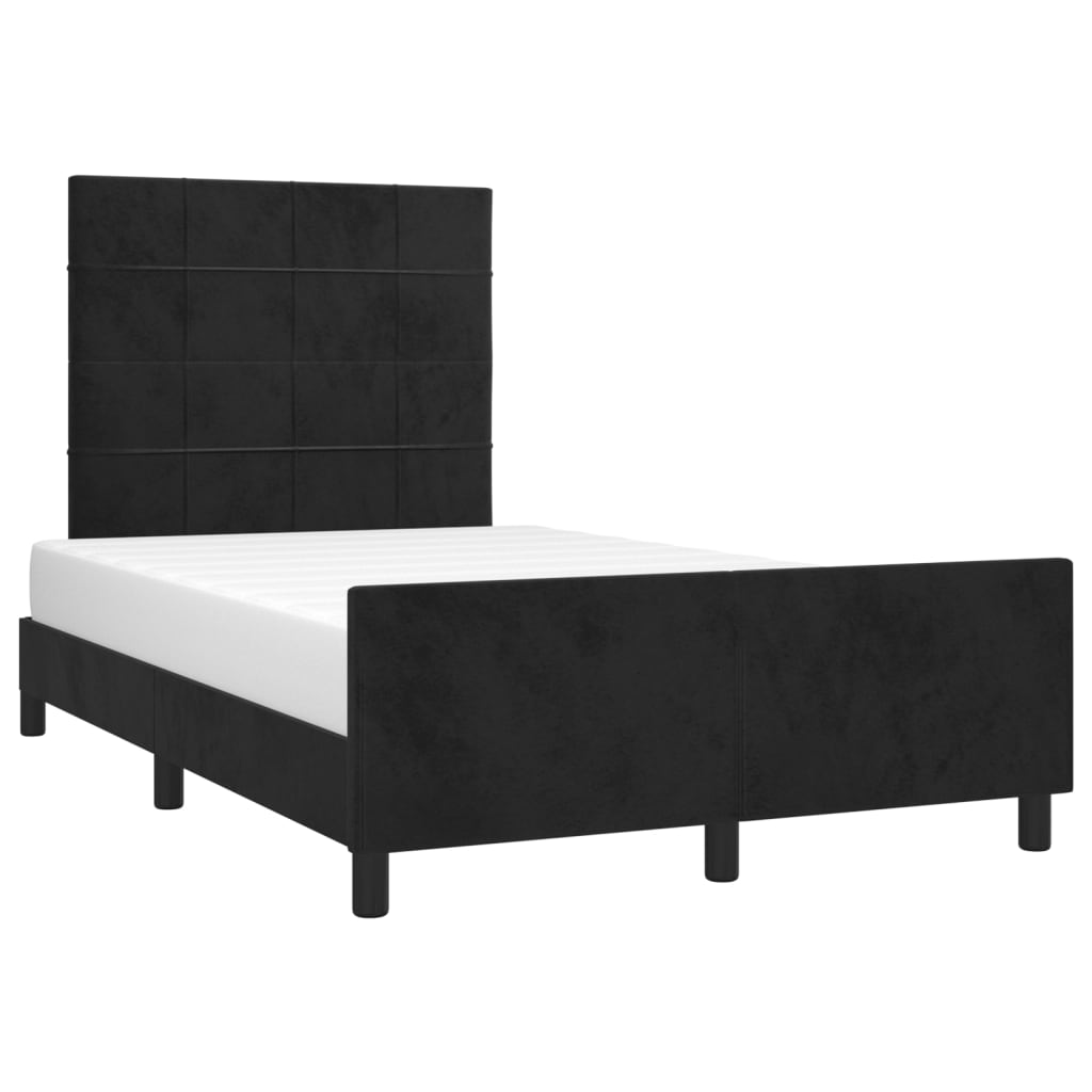 vidaXL Estructura de cama sin colchón terciopelo negro 120x200 cm