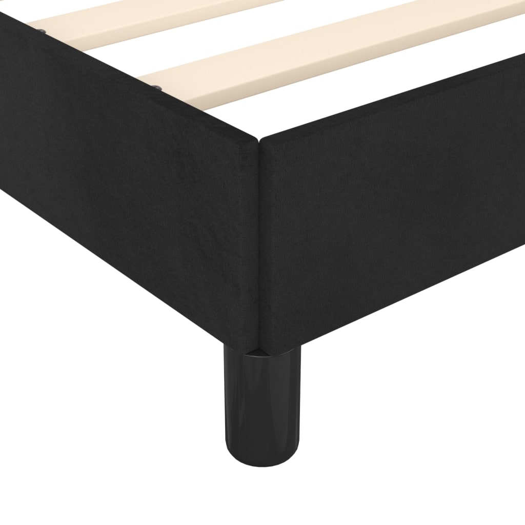 vidaXL Estructura de cama sin colchón terciopelo negro 140x190 cm