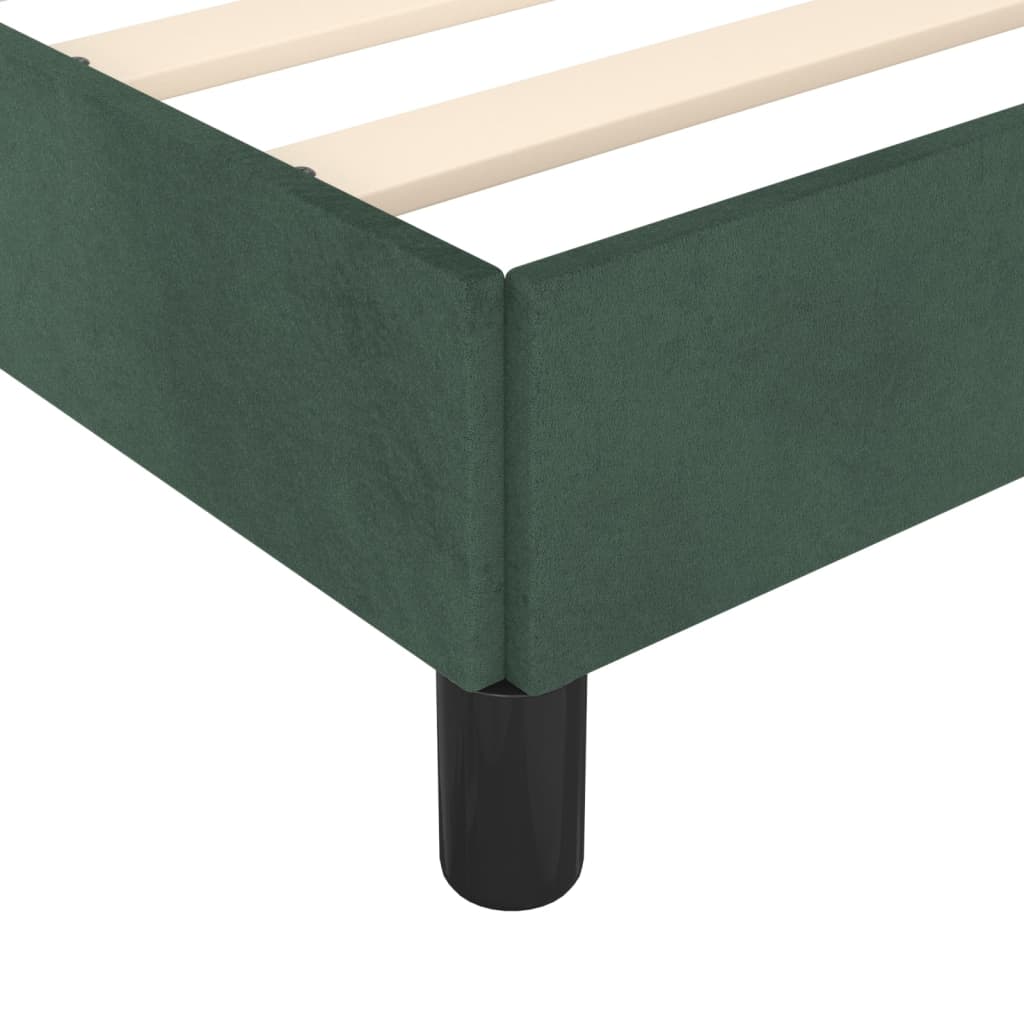 vidaXL Estructura de cama sin colchón terciopelo verde oscuro 80x200cm