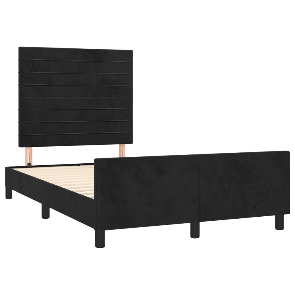 vidaXL Estructura de cama sin colchón terciopelo negro 120x200 cm