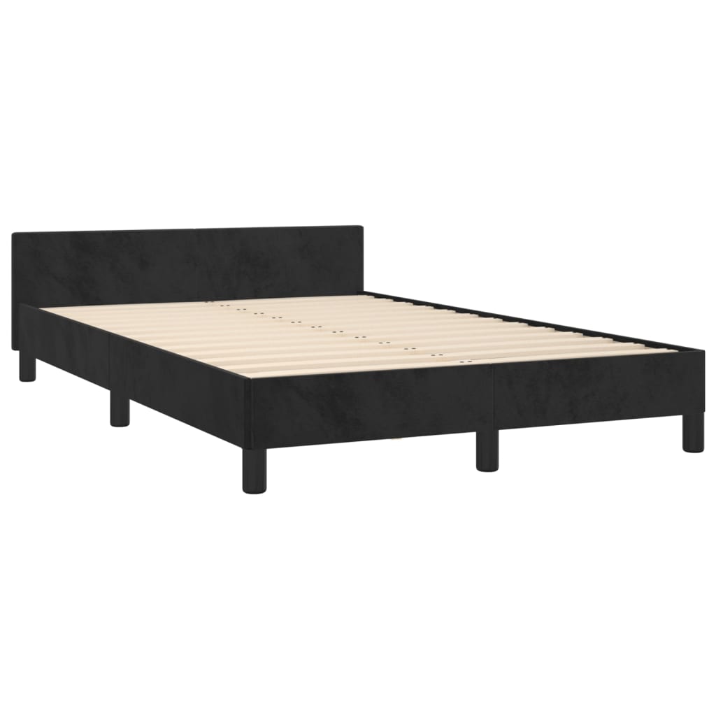 vidaXL Estructura de cama sin colchón terciopelo negro 120x200 cm