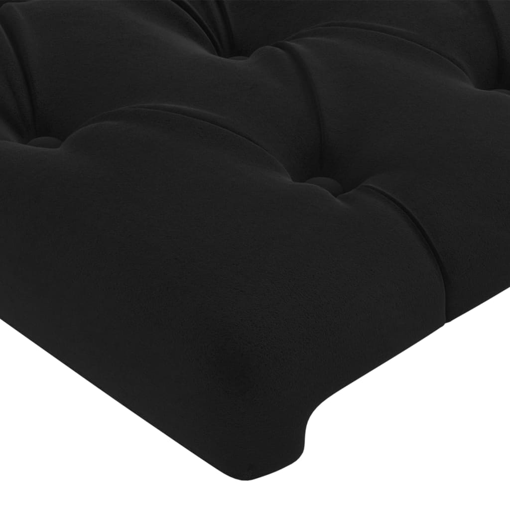 vidaXL Estructura de cama sin colchón terciopelo negro 140x190 cm