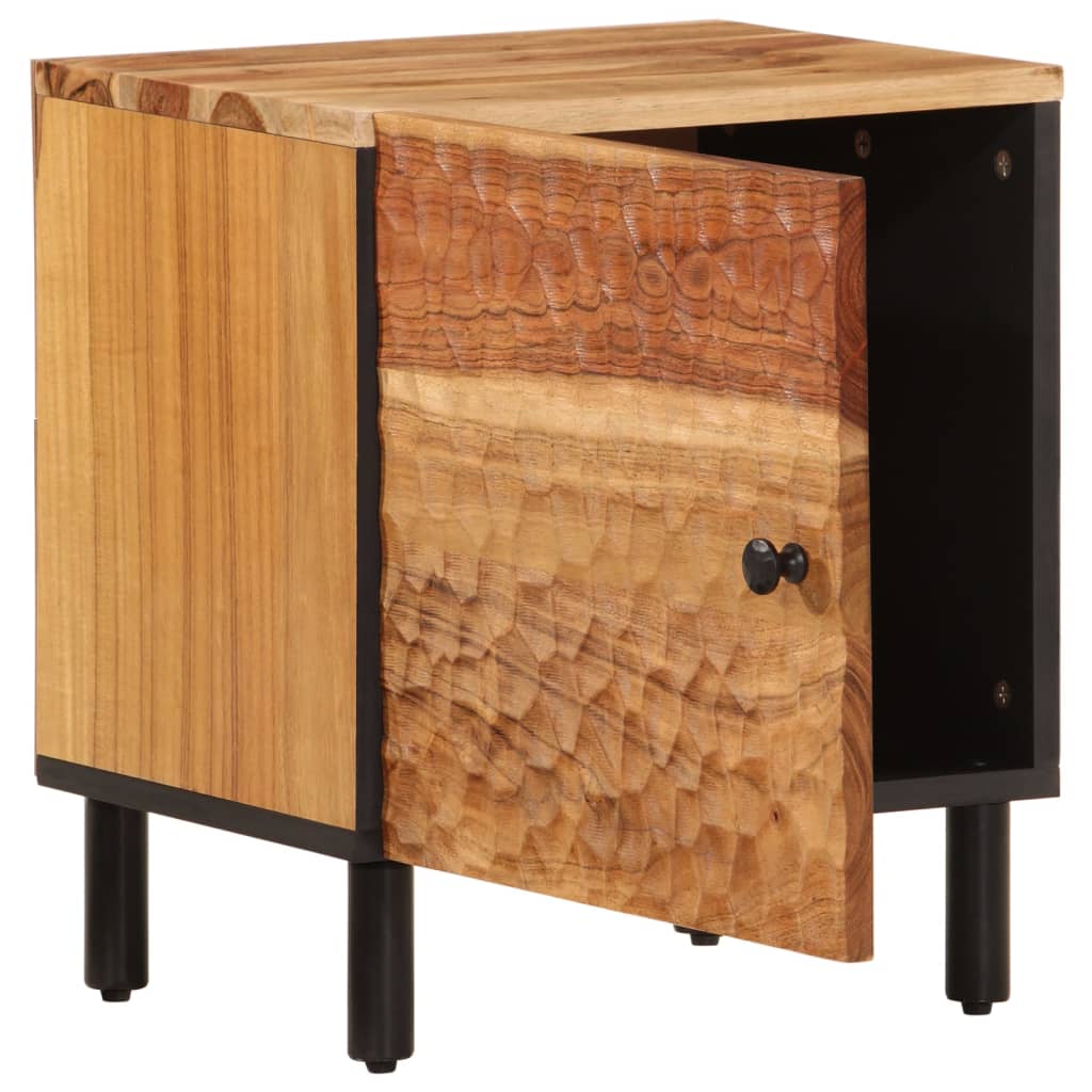 vidaXL Mesitas de noche 2 uds madera maciza de acacia 40x33x46 cm