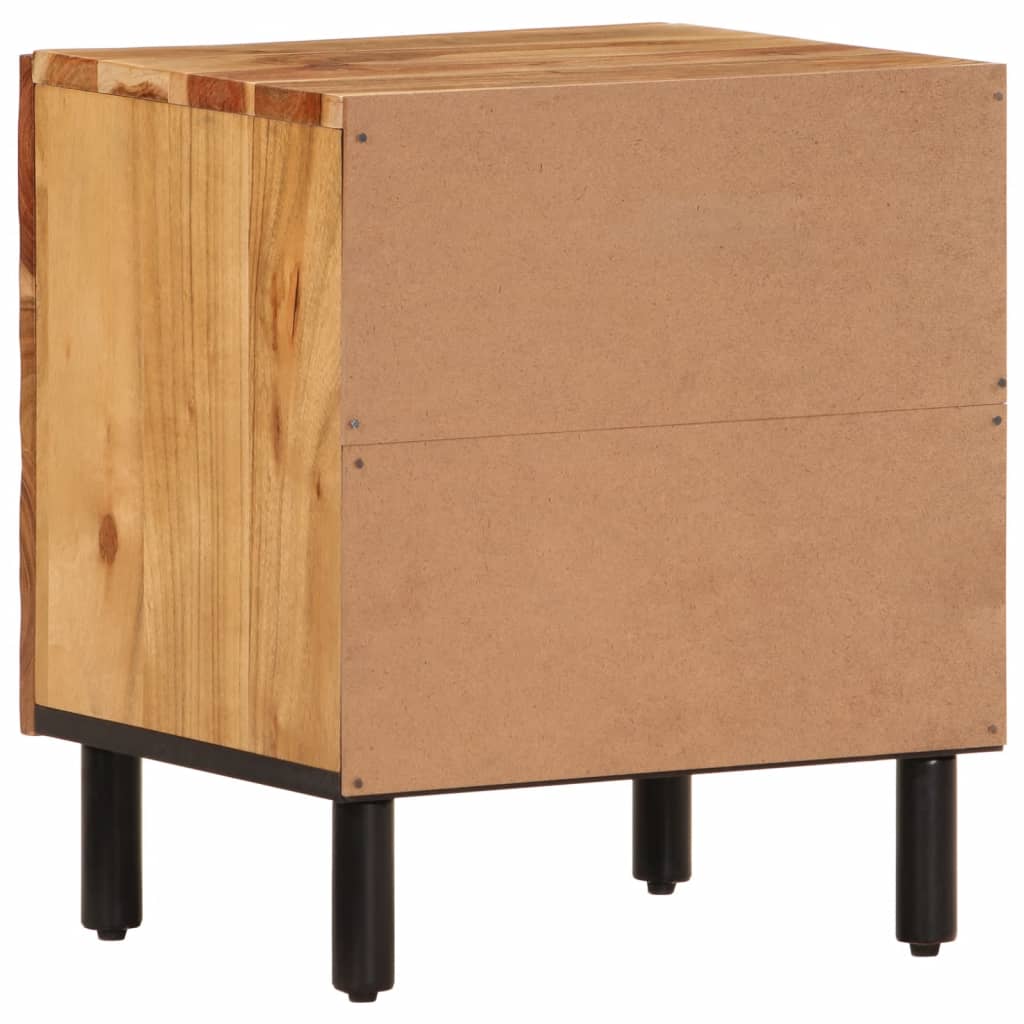 vidaXL Mesitas de noche 2 uds madera maciza de acacia 40x33x46 cm