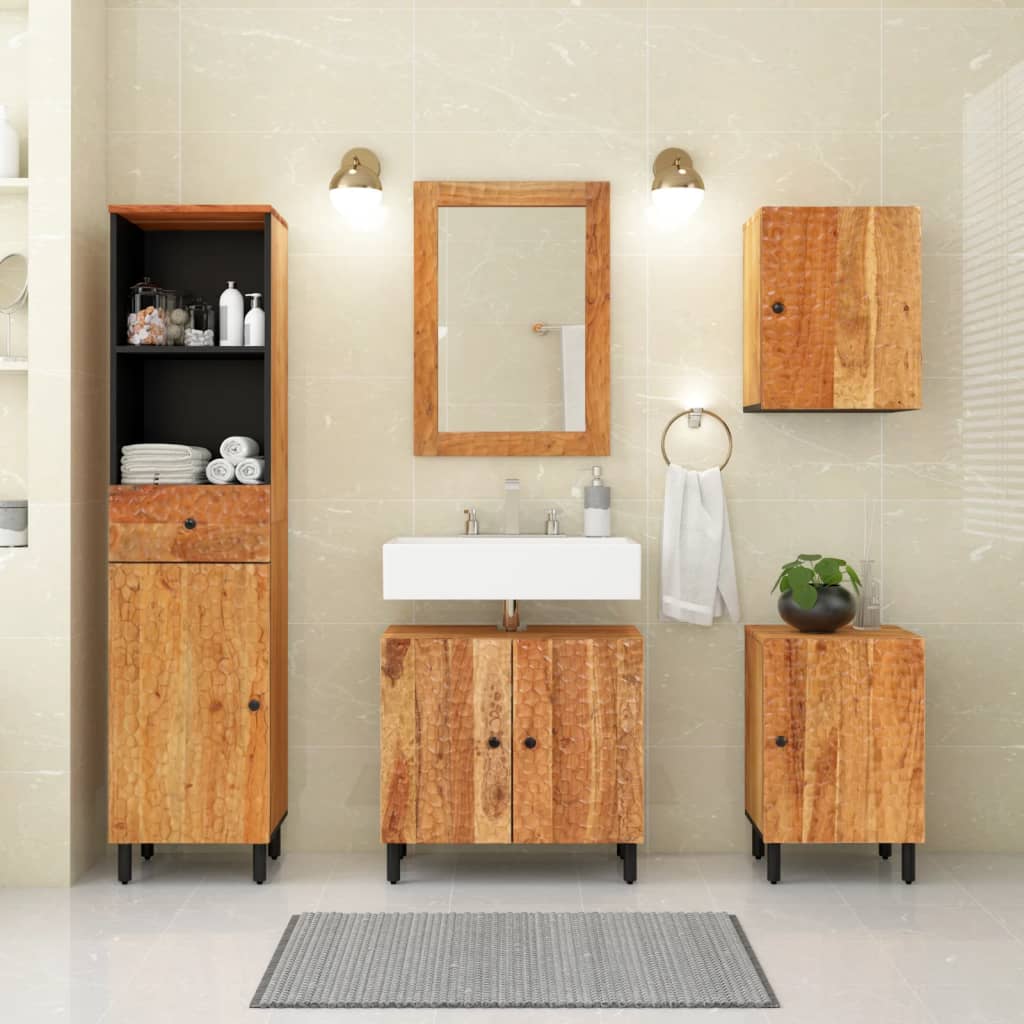 vidaXL Mueble de baño madera maciza de acacia 38x33x58 cm