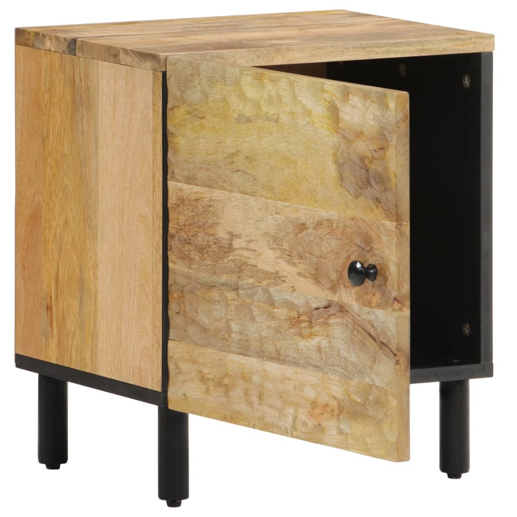 vidaXL Mesita de noche de madera maciza de mango 40x33x46 cm