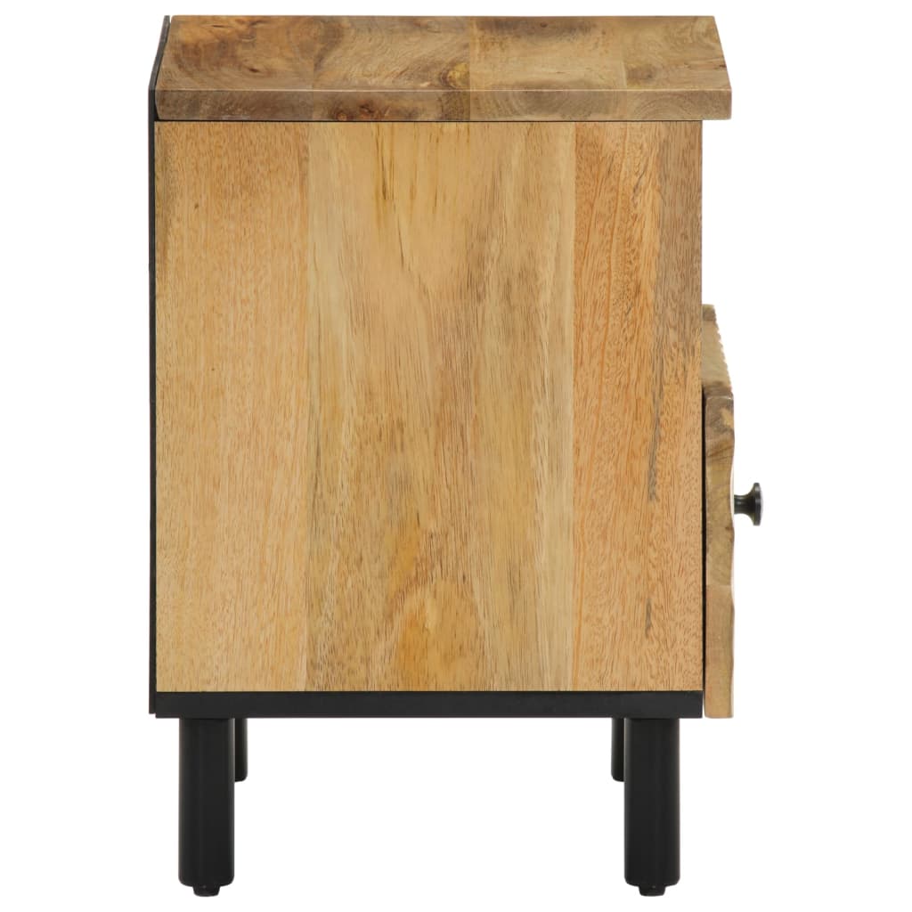 vidaXL Mesita de noche de madera maciza de mango 40x33x46 cm