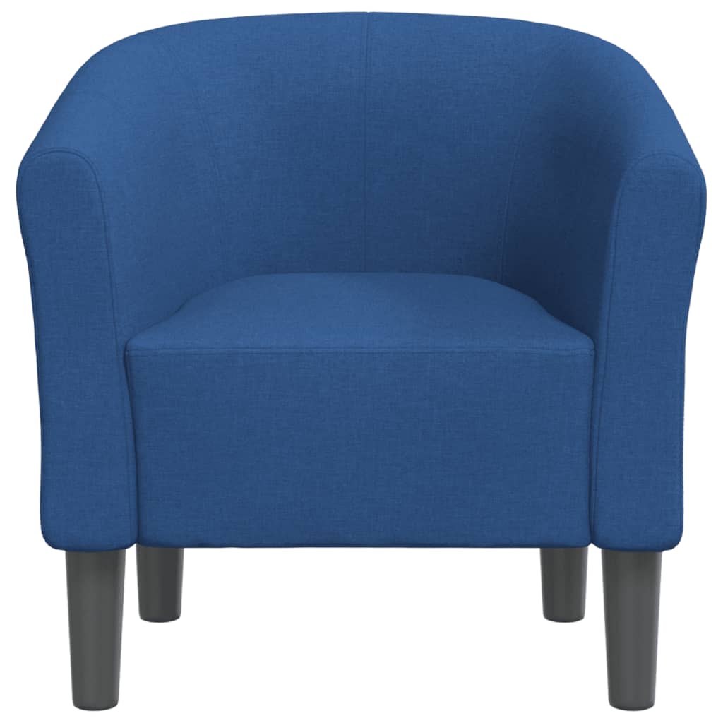 vidaXL Sillón de tela azul