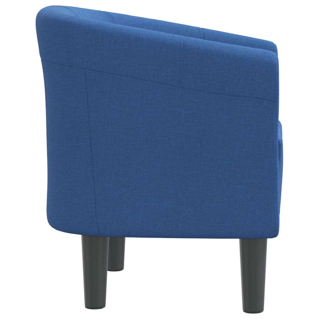 vidaXL Sillón de tela azul