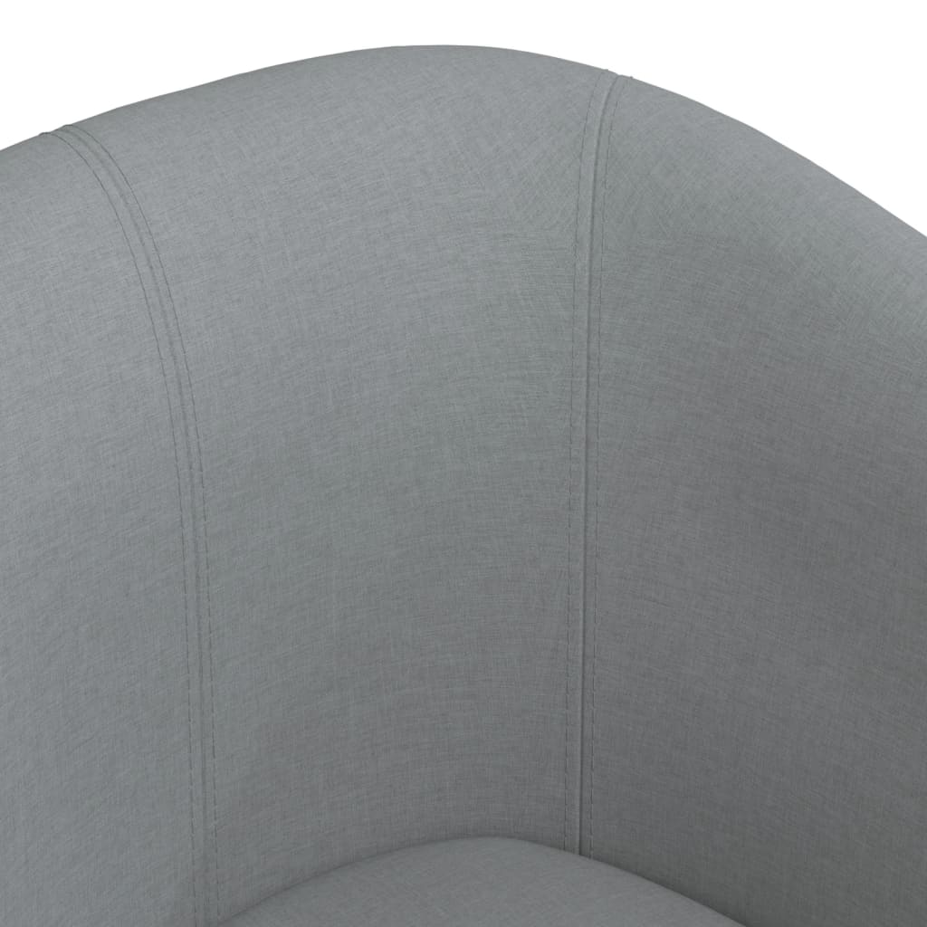 vidaXL Sillón con taburete tela gris claro