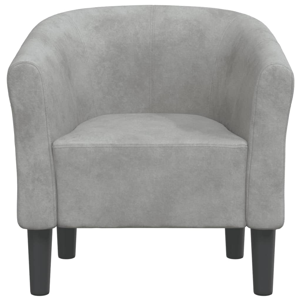 vidaXL Sillón de terciopelo gris claro