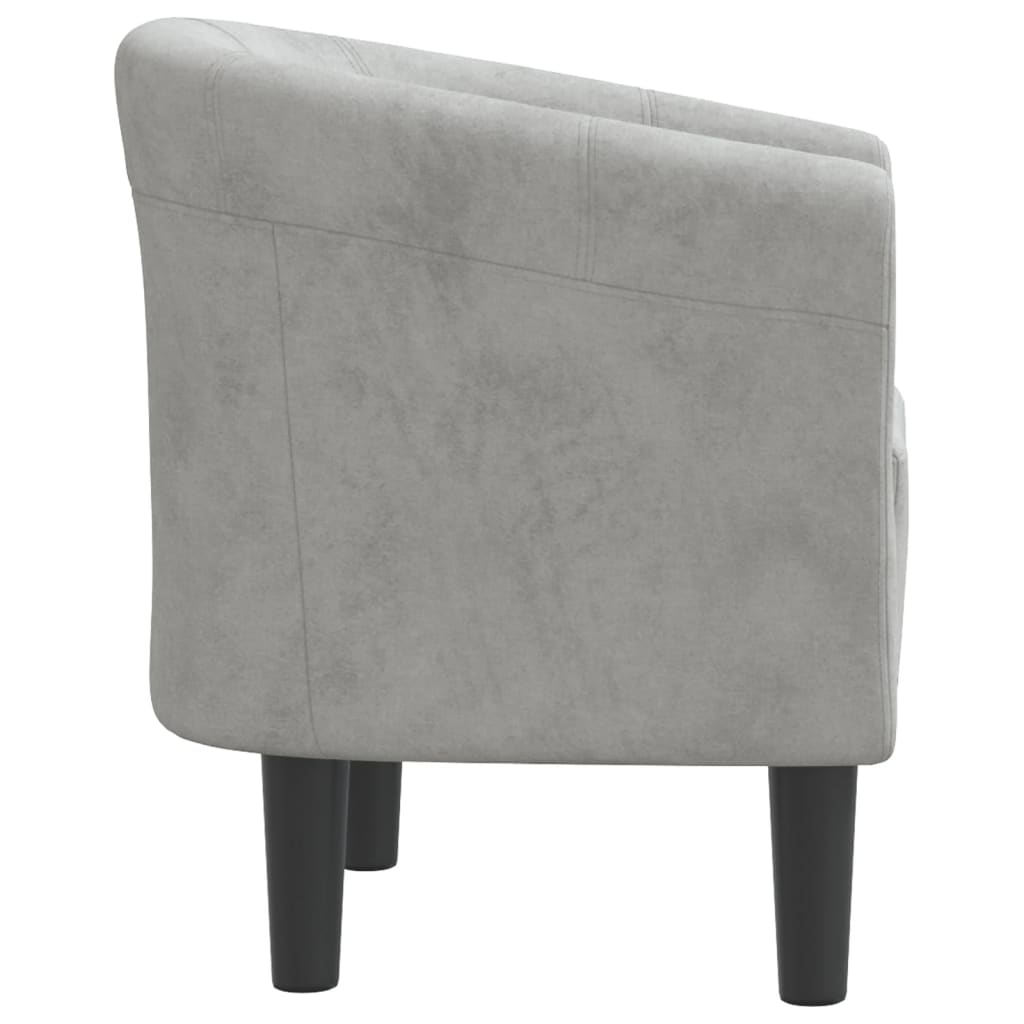 vidaXL Sillón de terciopelo gris claro