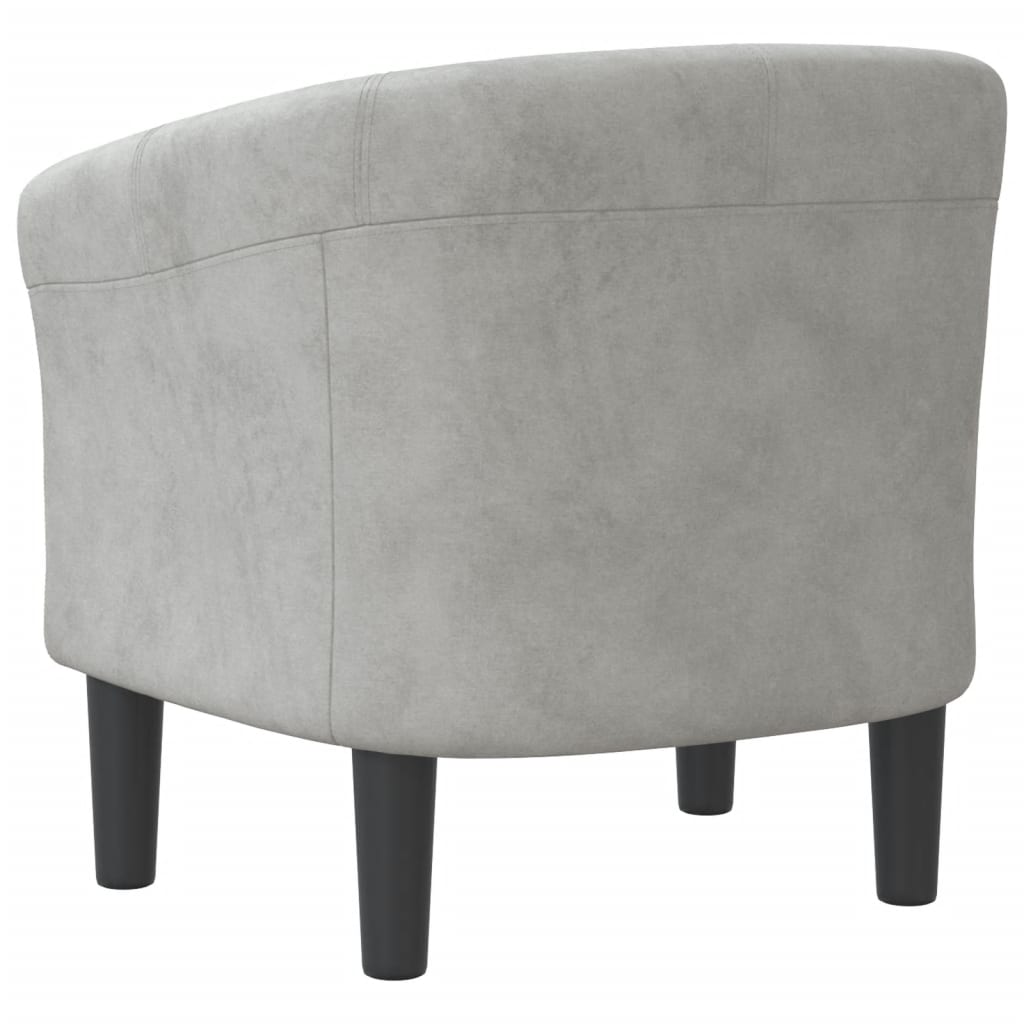 vidaXL Sillón de terciopelo gris claro