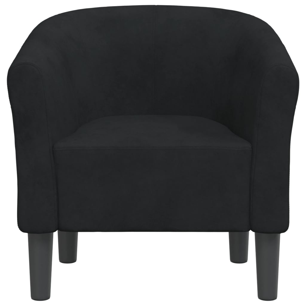 vidaXL Sillón de terciopelo negro