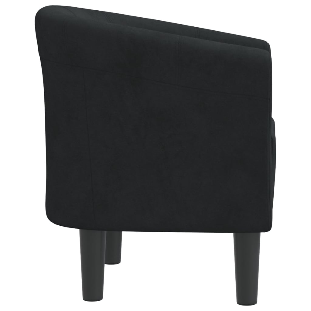 vidaXL Sillón de terciopelo negro