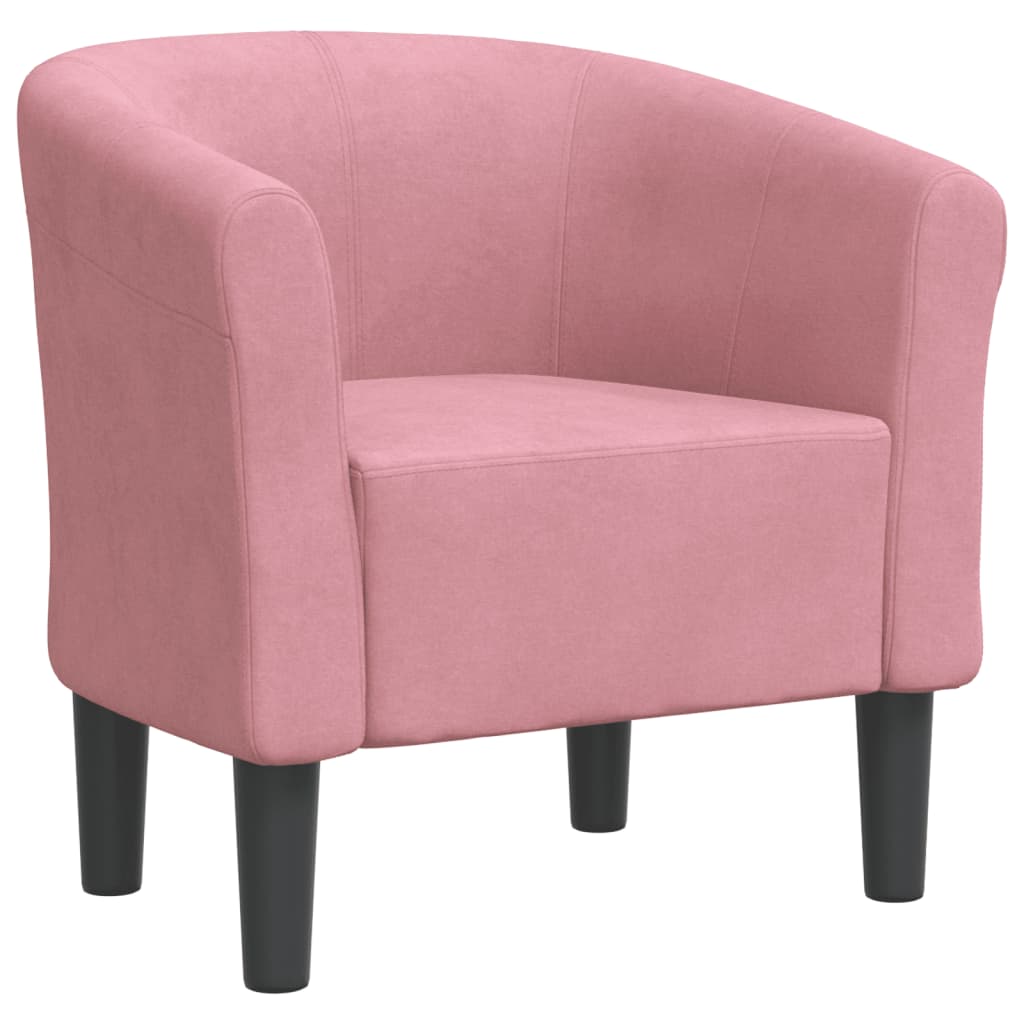 vidaXL Sillón de terciopelo rosa