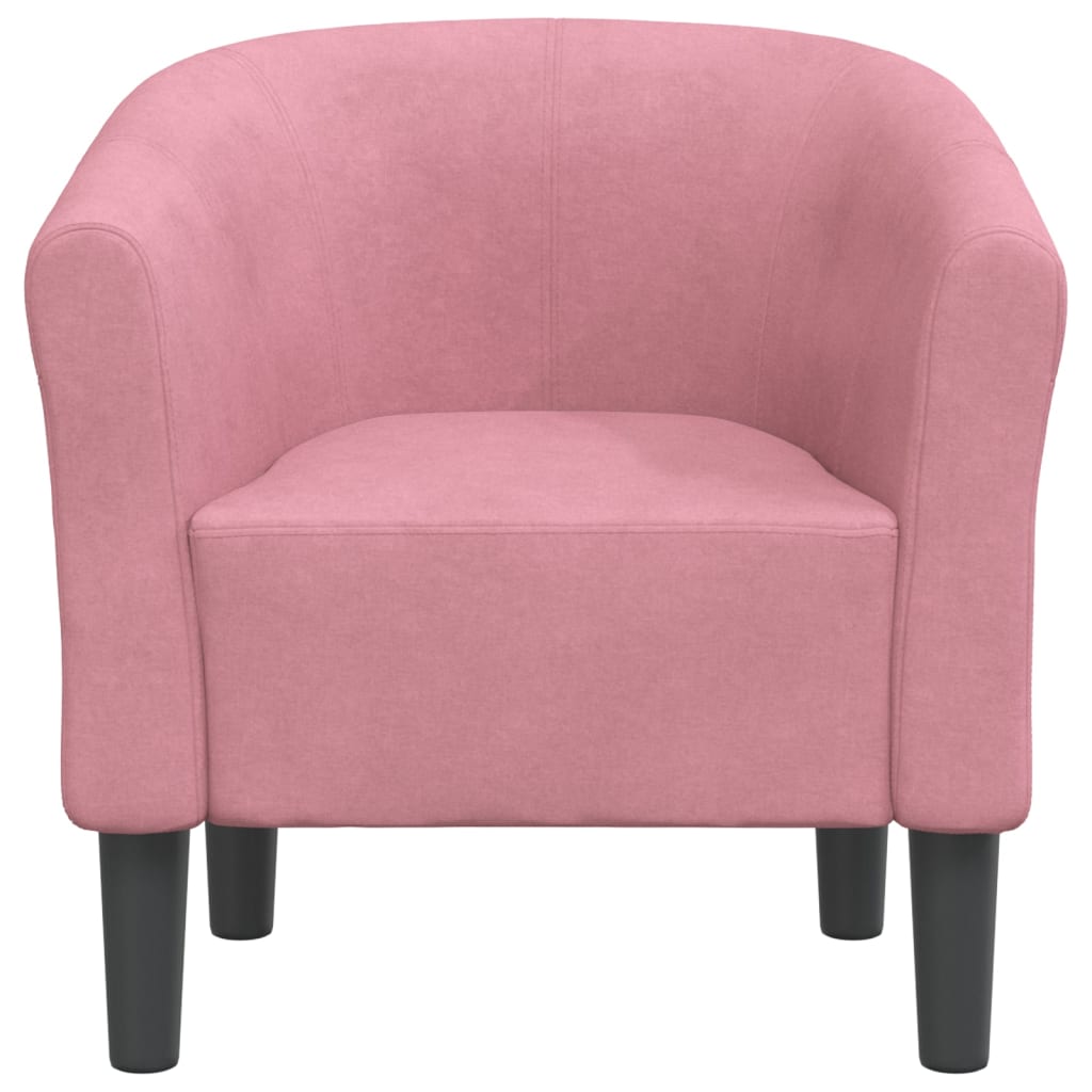 vidaXL Sillón de terciopelo rosa