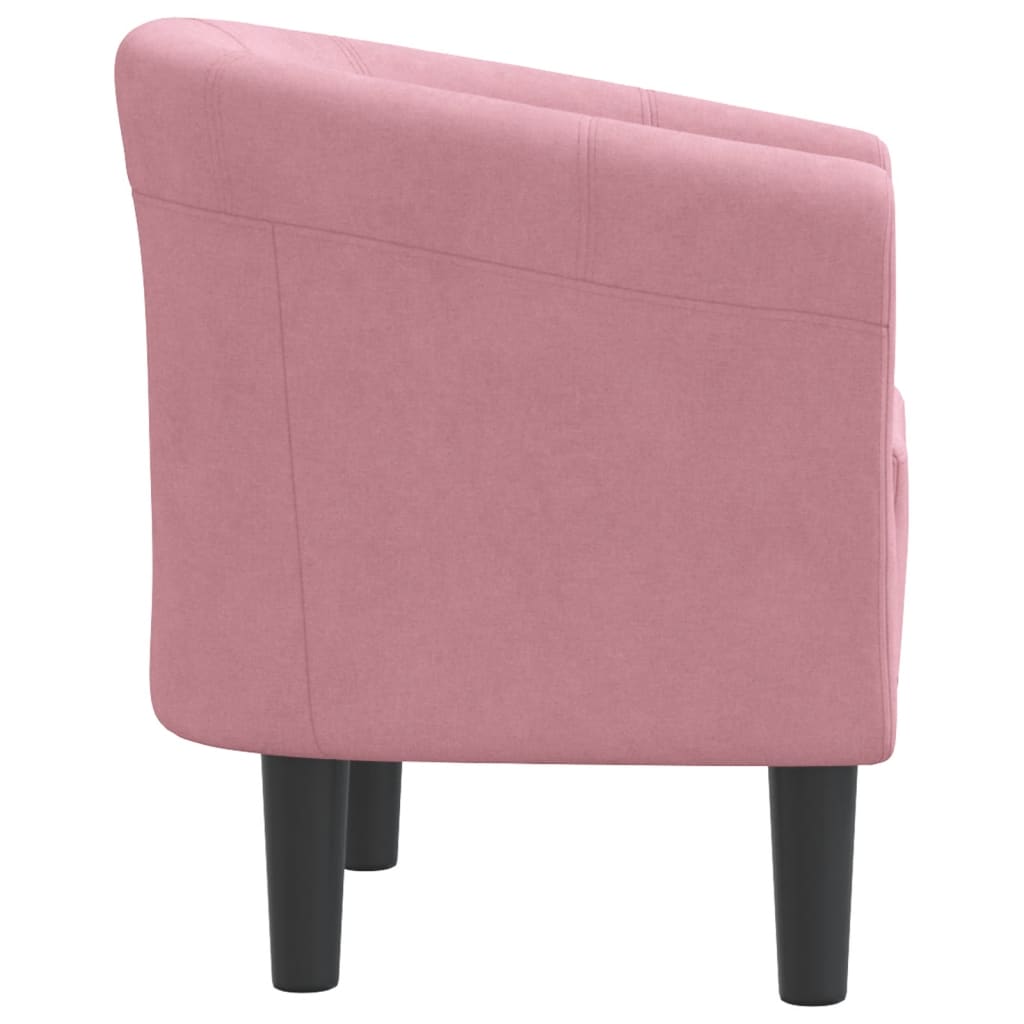 vidaXL Sillón de terciopelo rosa