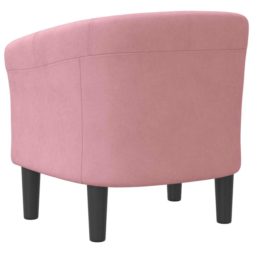 vidaXL Sillón de terciopelo rosa