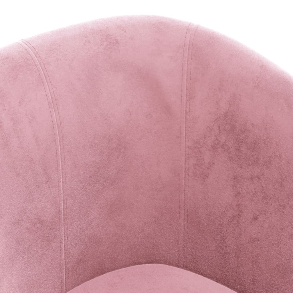 vidaXL Sillón de terciopelo rosa