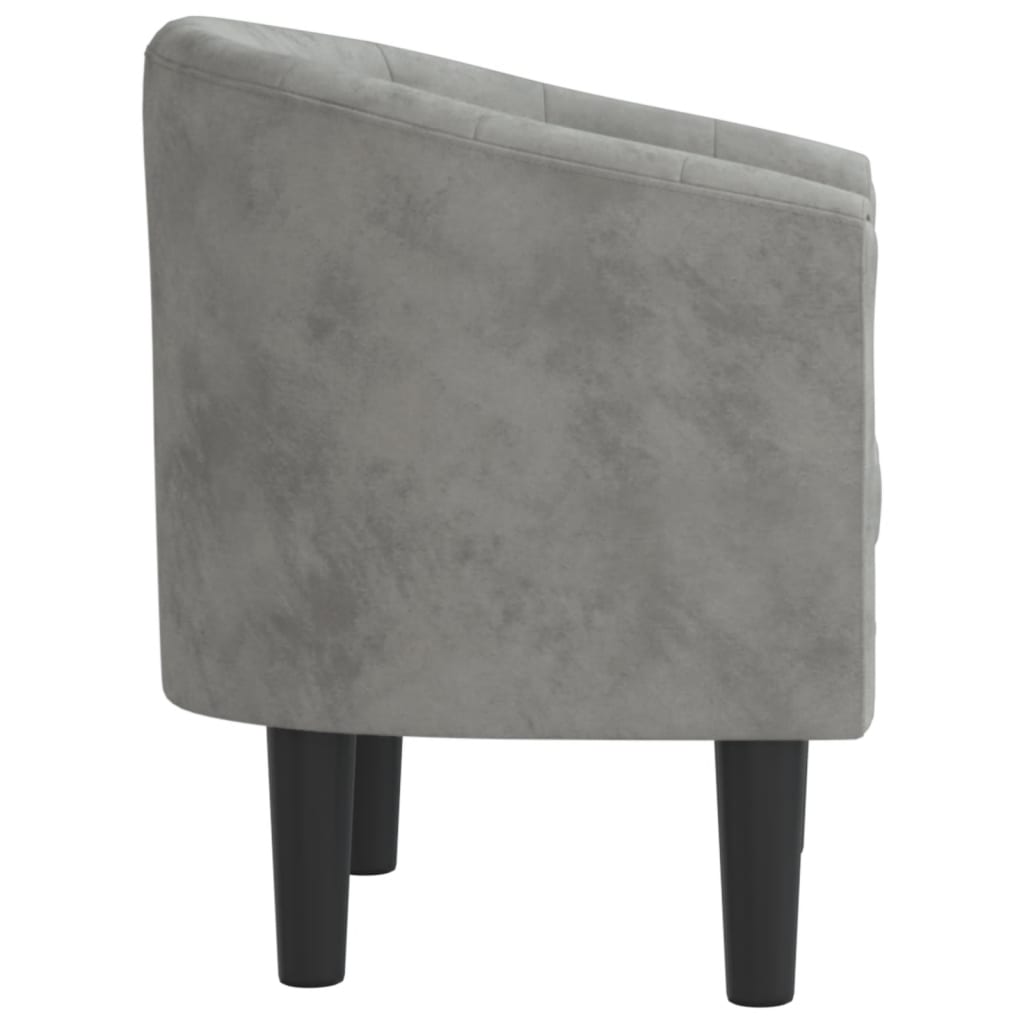 vidaXL Sillón de terciopelo gris claro