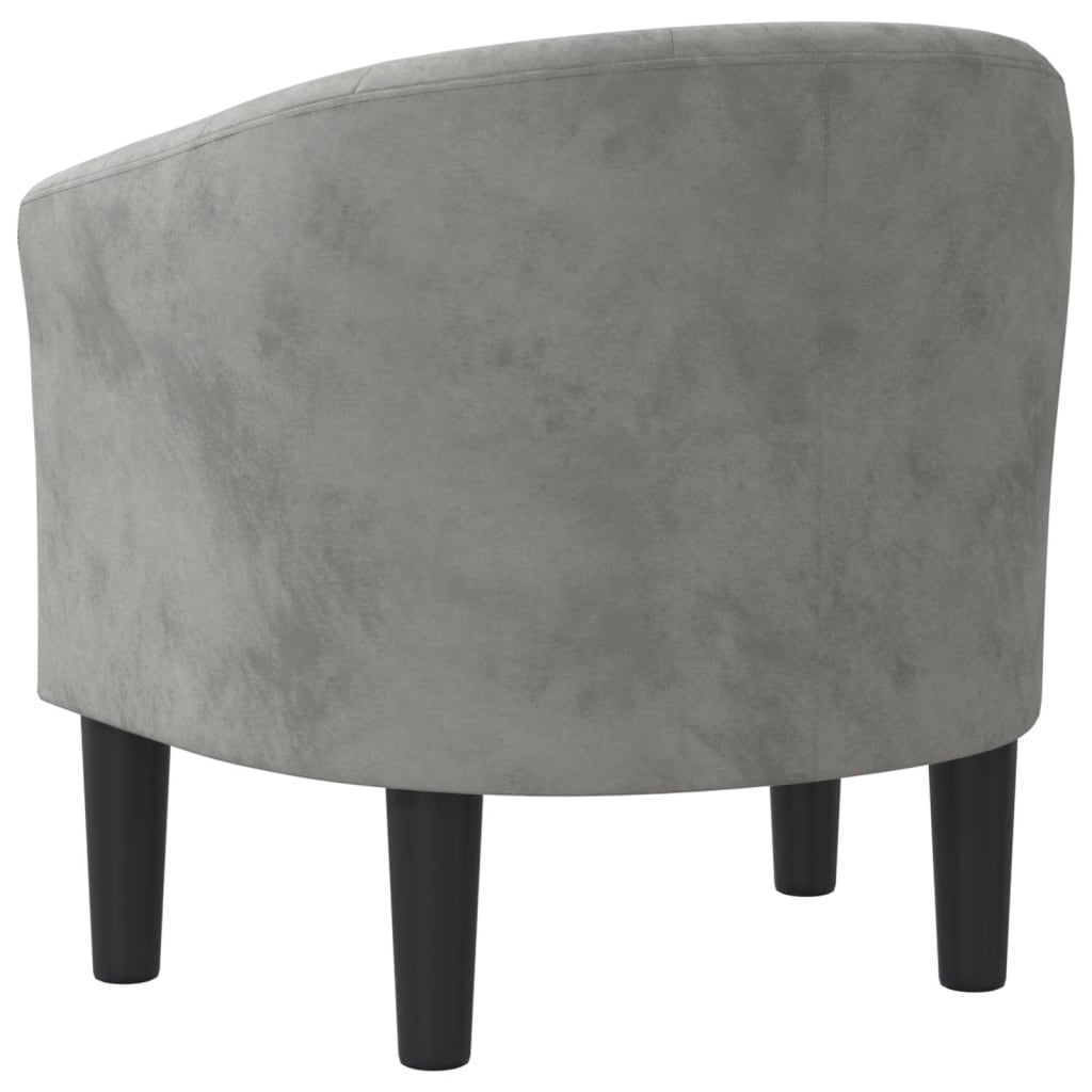 vidaXL Sillón de terciopelo gris claro