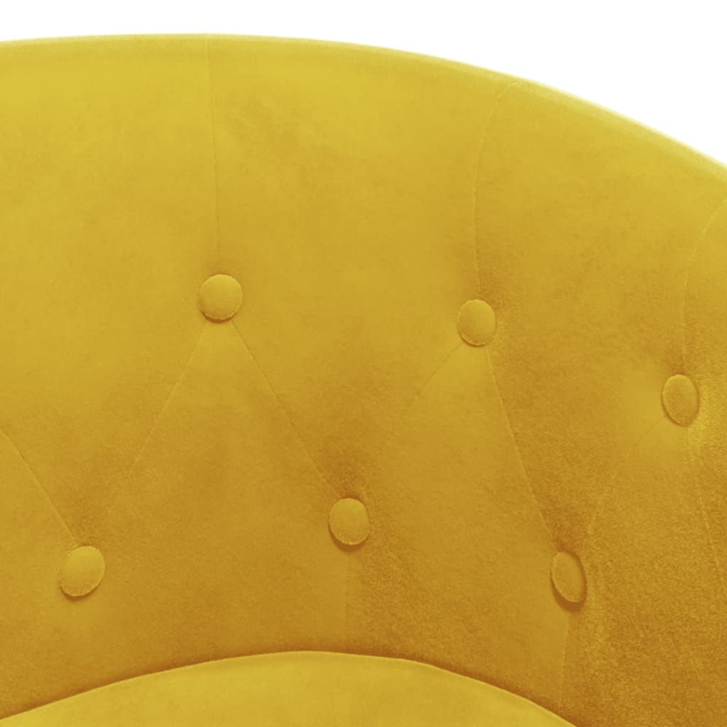 vidaXL Sillón con taburete terciopelo amarillo