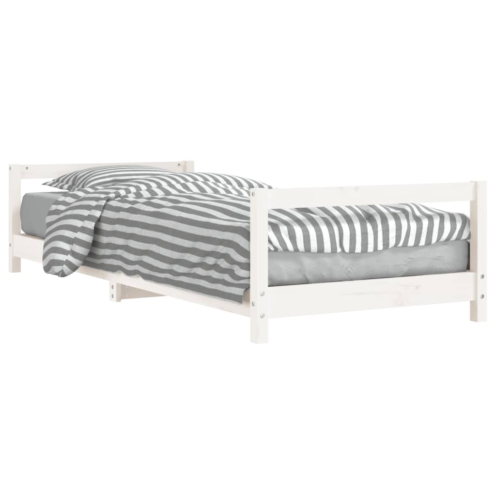 vidaXL Estructura de cama para niños madera de pino blanco 90x190 cm