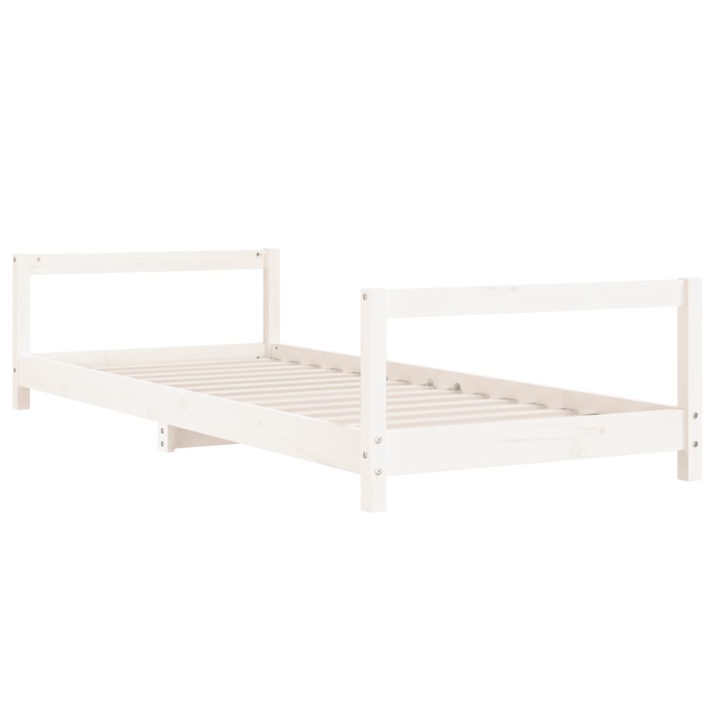 vidaXL Estructura de cama para niños madera de pino blanco 90x190 cm