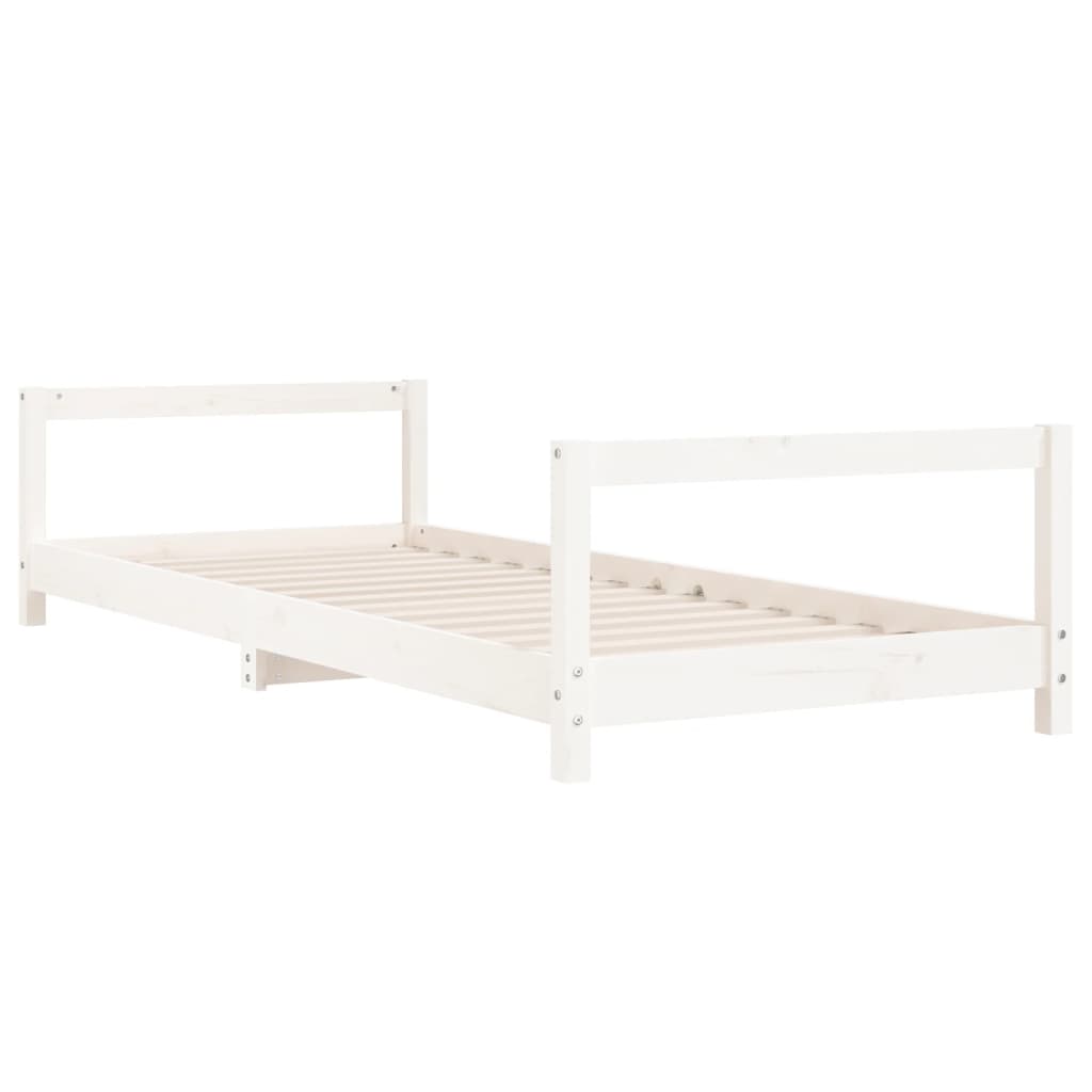 vidaXL Estructura de cama para niños madera de pino blanco 90x190 cm