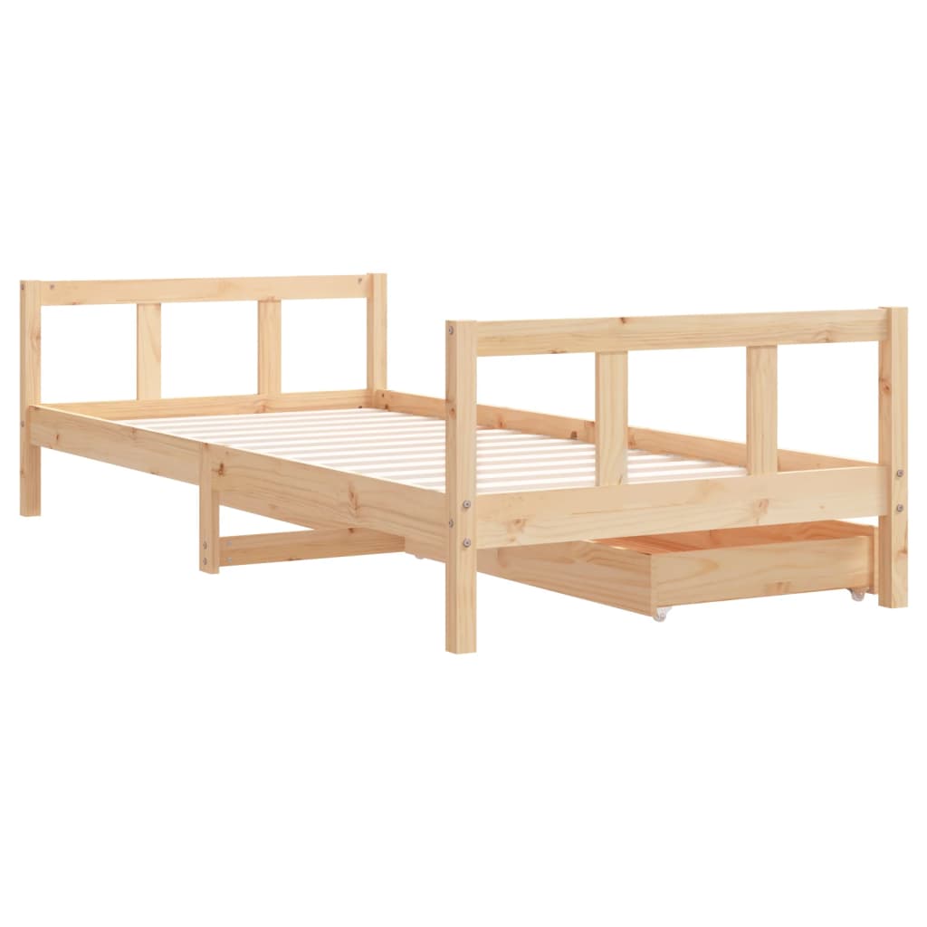 vidaXL Estructura de cama para niños con cajones madera pino 90x200 cm