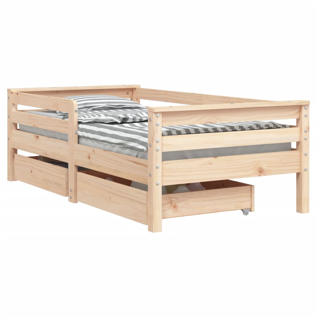 vidaXL Estructura de cama para niños con cajones madera pino 70x140 cm