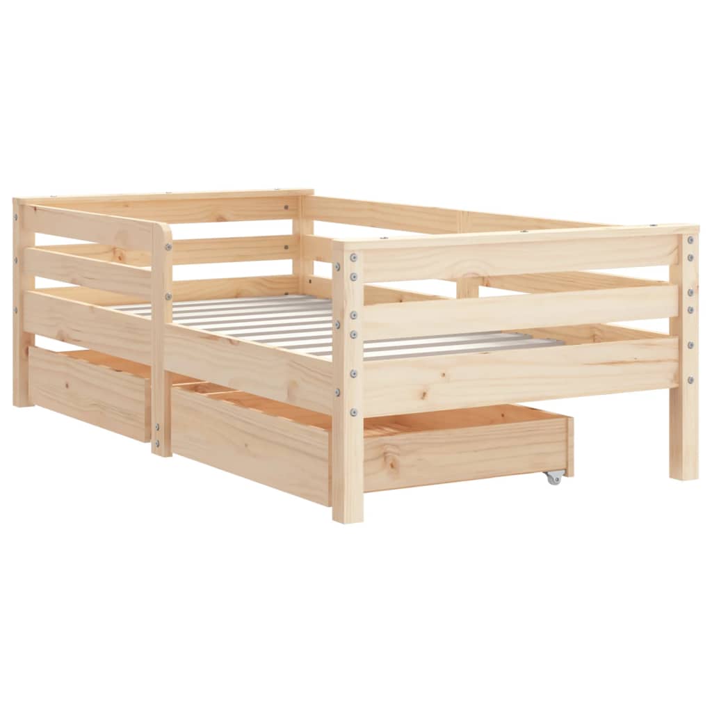 vidaXL Estructura de cama para niños con cajones madera pino 70x140 cm