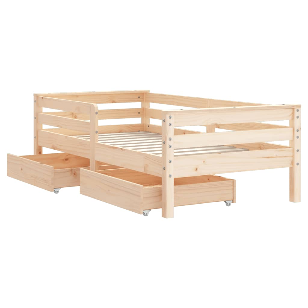 vidaXL Estructura de cama para niños con cajones madera pino 70x140 cm