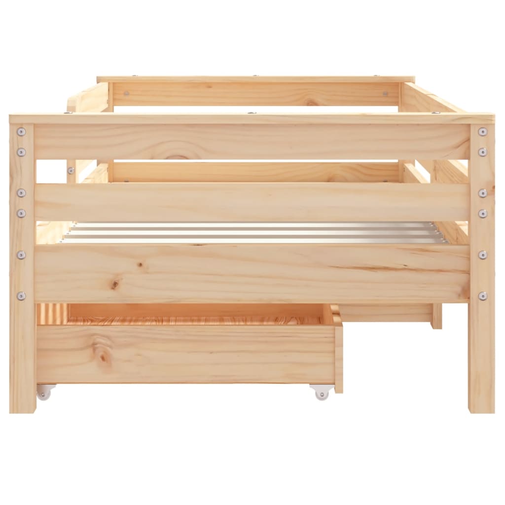 vidaXL Estructura de cama para niños con cajones madera pino 70x140 cm