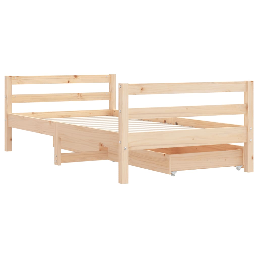 vidaXL Estructura de cama infantil con cajones madera de pino 80x160cm