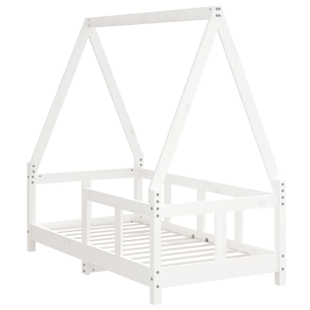 vidaXL Estructura de cama para niños madera de pino blanco 70x140 cm