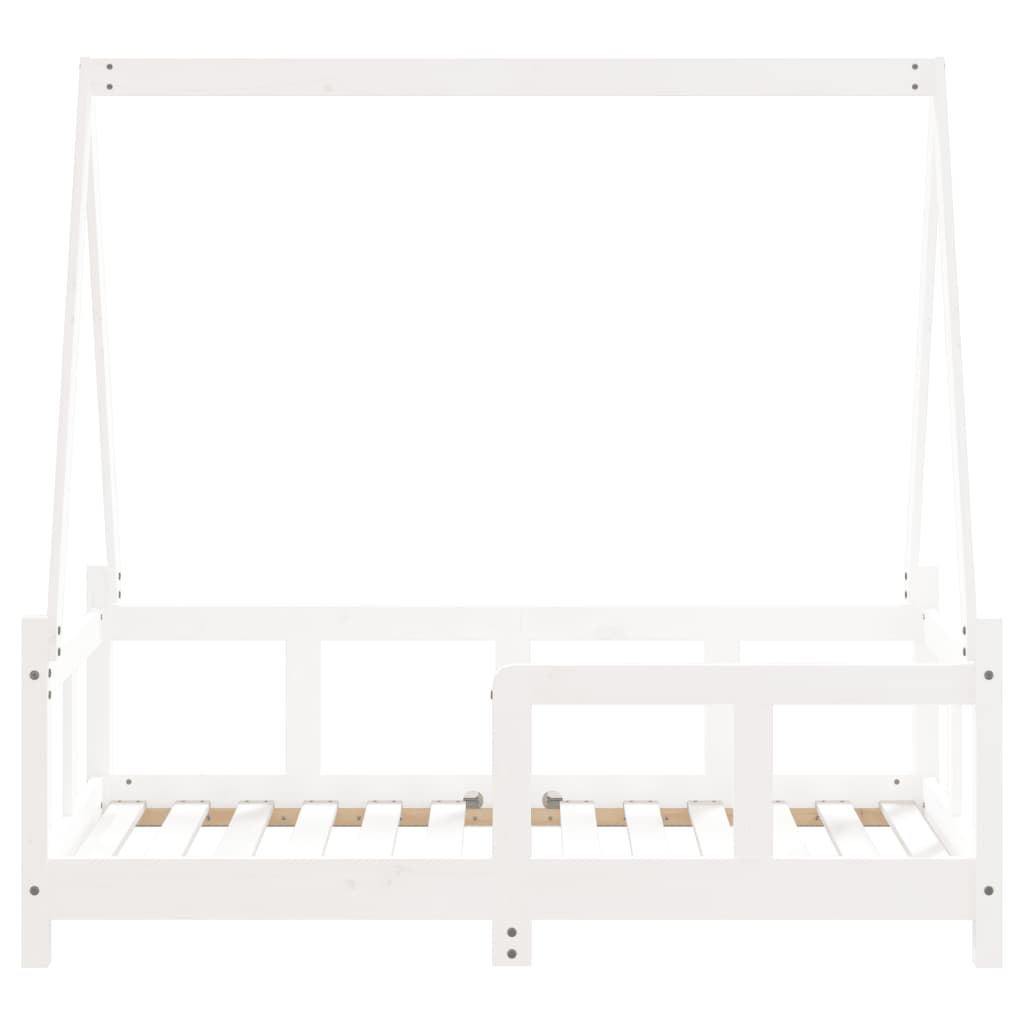 vidaXL Estructura de cama para niños madera de pino blanco 70x140 cm