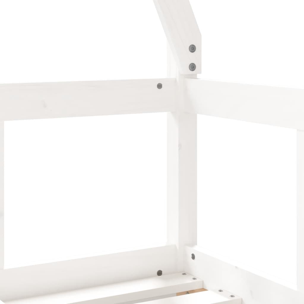 vidaXL Estructura de cama para niños madera de pino blanco 70x140 cm